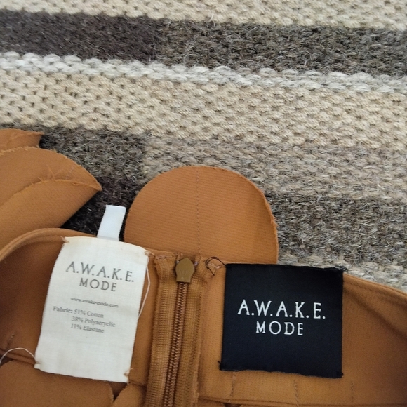 A.W.A.K.E. MODE Women's Multi Circle Maxi Skirt Size Tan Size 38 - Picture 2 of 5